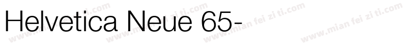 Helvetica Neue 65字体转换